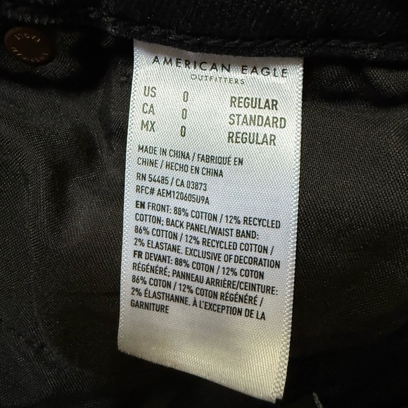 American Eagle Outfitters Black Straight Leg Jeans - Picture 6 of 6